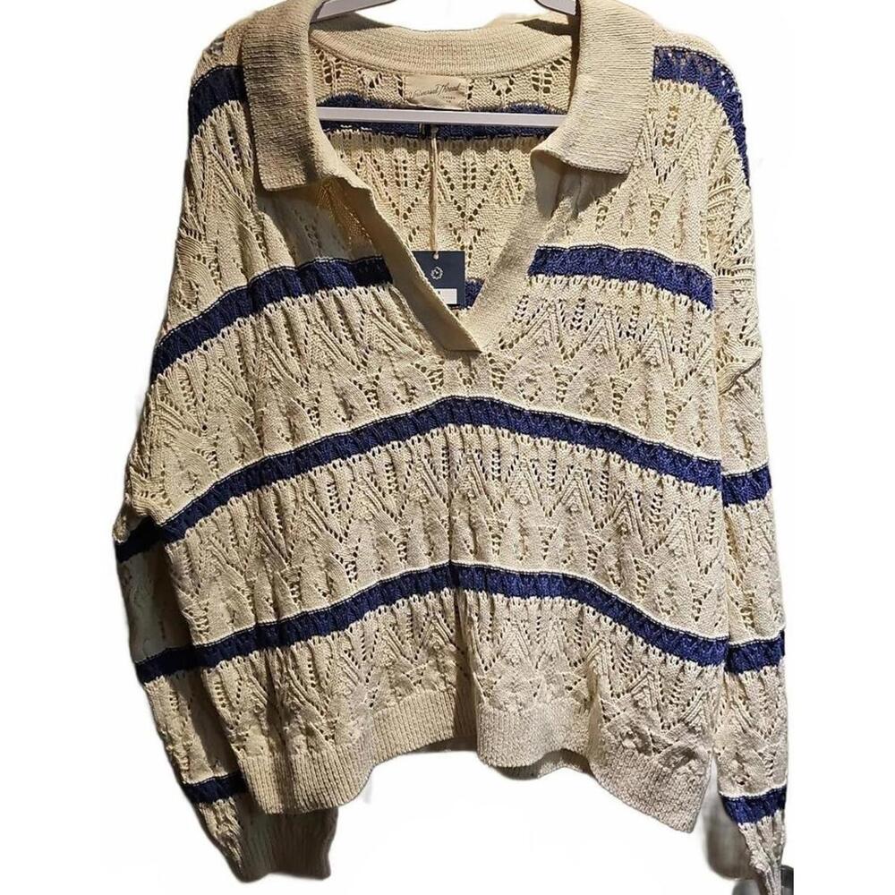 Universal Threads open weave crochet sweater size… - image 1
